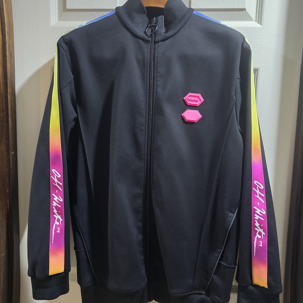 Off-White Rubber Retro Zipper Jacket - Picture 2 of 11